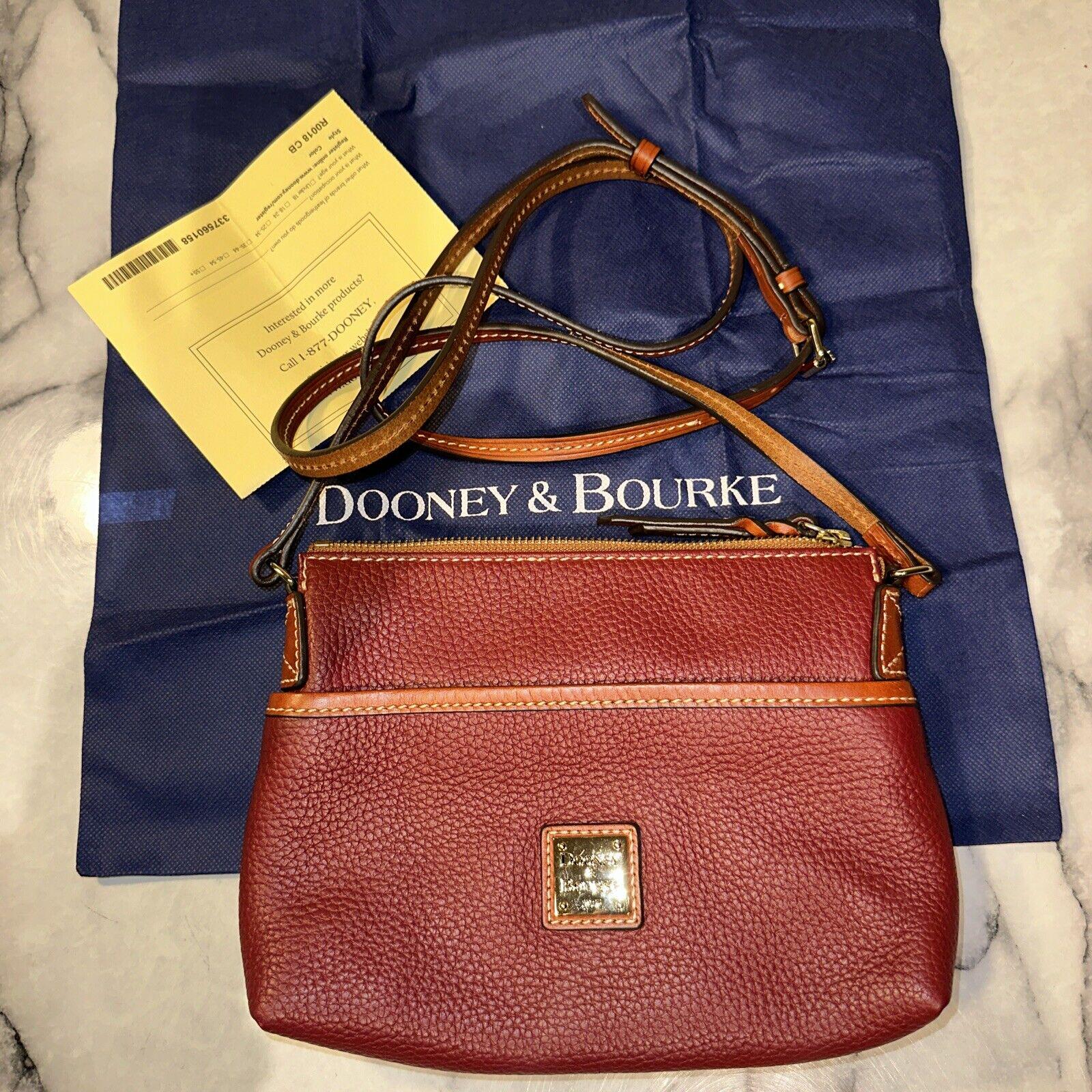 NEW Dooney Bourke Pebble Leather Ginger Pouchette Crossbody Shoulder Bag Wine Etsy UK