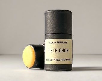 Petrichor Solid Perfume | Green Leaves + Grassy Earth + Moss Scented Perfume