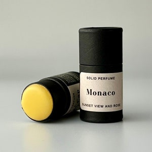 Fragancia de hoja de tabaco, jengibre y bálsamo / Perfume sólido Monaco / Aroma aromático amaderado / Mejora el estado de ánimo