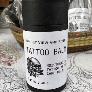 Tattoo Aftercare | Tattoo Balm |Tattoo Salve | Unscented Tattoo Cream | Clean Skincare