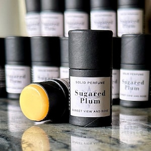 Sugared Plum Solid Perfume | Stonefruit, Cypress and Amber