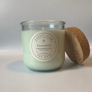 Unscented Soy Candles | Soy Wax Candles | Vegan Candles | Sustainable Candle | Simple Container Candle | Long Lasting Candles