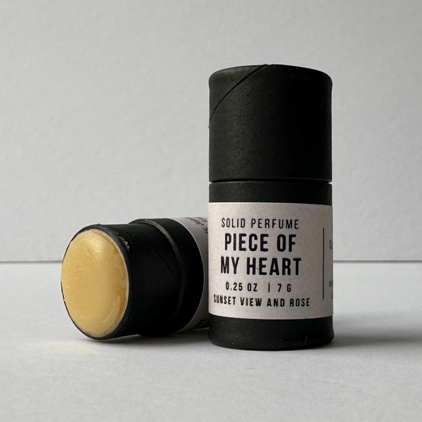 Piece of my Heart Solid Perfume | Moss + Geranium + Patchouli Scented Perfume