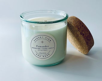 Pomander Scented Candle (Orange Peel + Clove + Vanilla) | Scented Candle