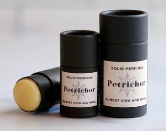 Petrichor Solid Perfume | Green Leaves + Grassy Earth + Moss Scented Perfume