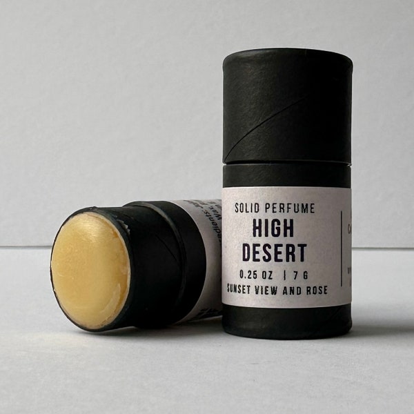 High Desert Solid Perfume | Ambrette + Violet + Cedarwood Scented Perfume | Unisex Perfume