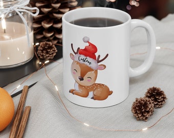 Christmas Reindeer Mug Customize with Your Name
