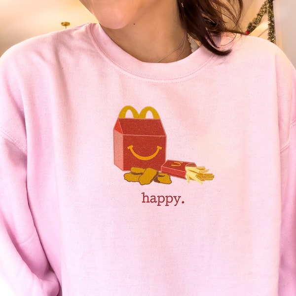 McDonalds Punny Happy Meal Unisex Crewneck Sweatshirt - Comfortable Sweatshirt