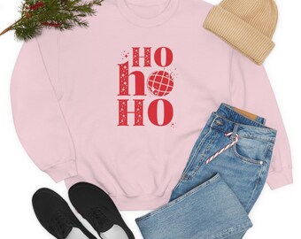 Ho Ho Ho Minimalist Holiday, Christmas, or New Years Eve Unisex Heavy Blend Crewneck Sweatshirt