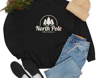 North Pole Cookie Co. Minimalist Holiday, Christmas, or New Years Eve Unisex Heavy Blend Crewneck Sweatshirt