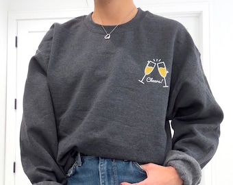 Cheers Unisex Crewneck Sweatshirt - Comfortable New Years Sweatshirt