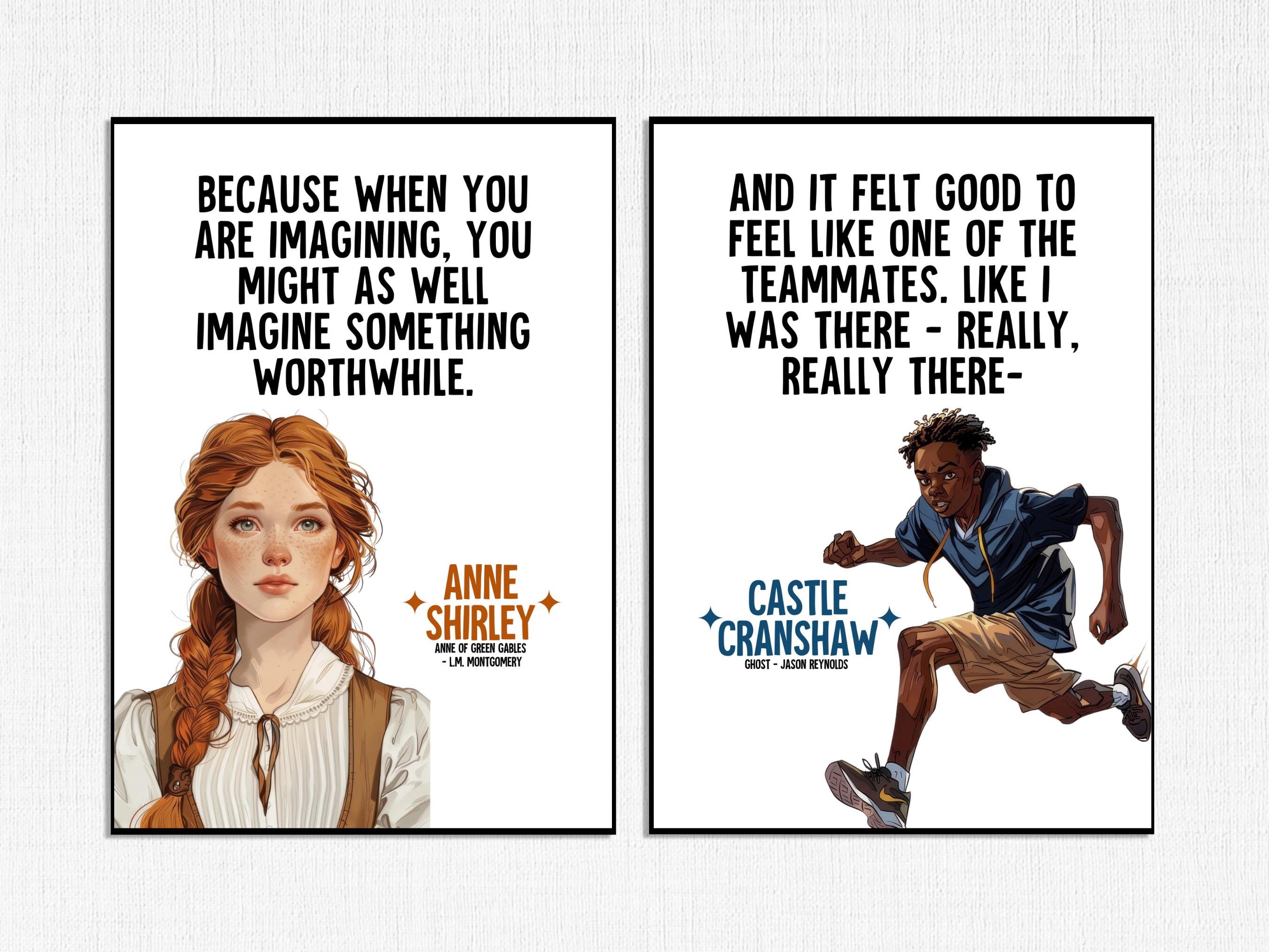 Popular Book Character Quote Posters: Middle School English Classroom ...