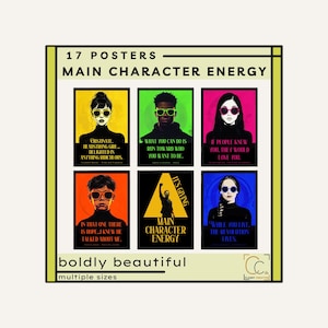 Literature Character Posters: Main Character Energy, English Classroom Decor (Digital Download)