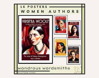 Famous Women Authors Posters: Women's History Month Classroom Decor Inspiring Female Role Models Diverse Poets & Writers