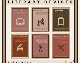 Literary Devices Classroom Posters Neutral Colors - Etsy Australia