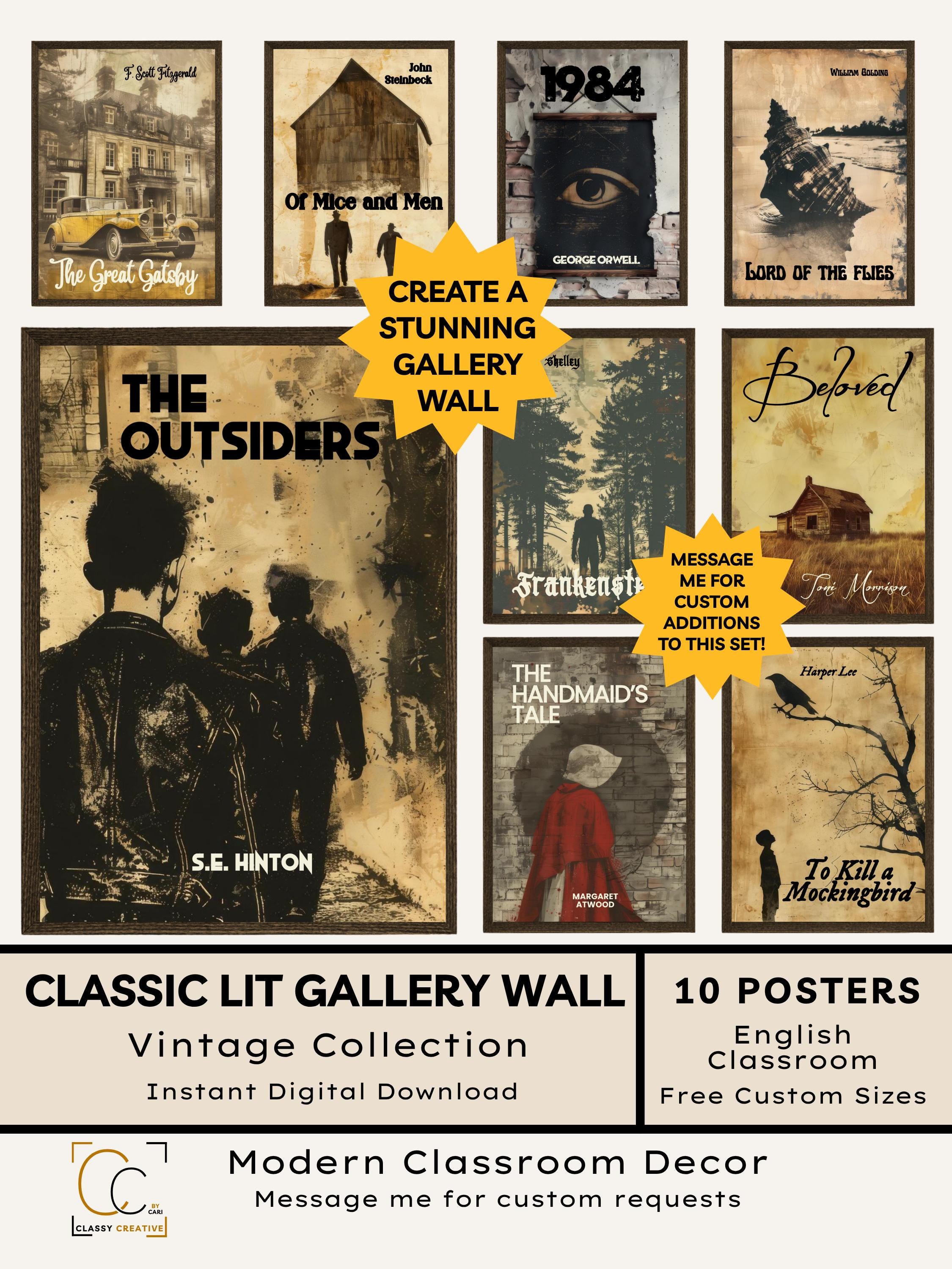 Classic Literature Posters: High School English Classroom Decor