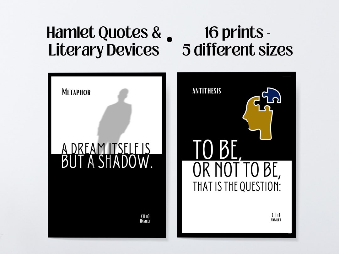 Hamlet Quotes Literary Devices in Hamlet Shakespeare Etsy