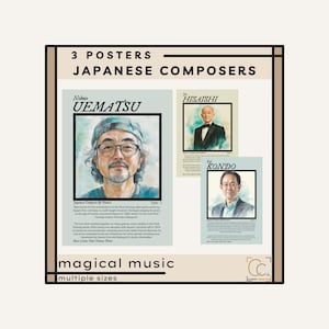 Japanese Composers Posters Contemporary Music Classroom Decor Famous ...