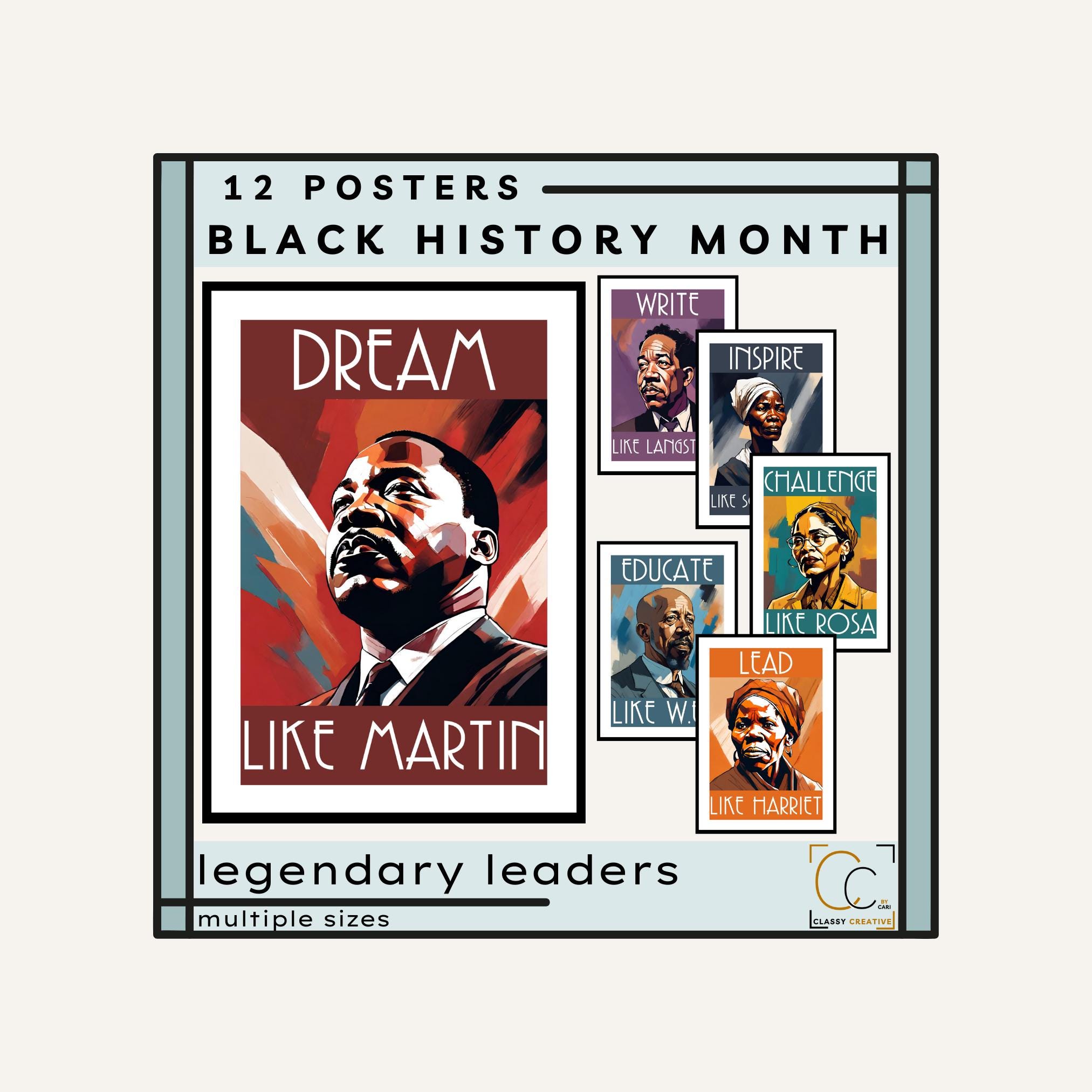 Black History Month Posters: African American Leaders Famous Black ...