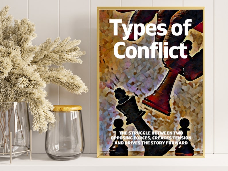 Types of Conflict Posters English Classroom Decor Story Etsy