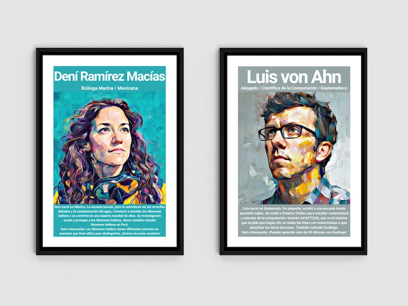 Hispanic Heritage Month Posters for Elementary Students: Famous Latino Scientists In Spanish Kids Science Classroom Decor Women in STEM image 3