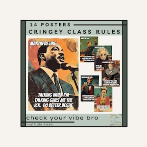 Funny Classroom Rules Posters: Historical Figures Cringey Class Rules Classroom Management Behaviour Middle School Beginning of Year