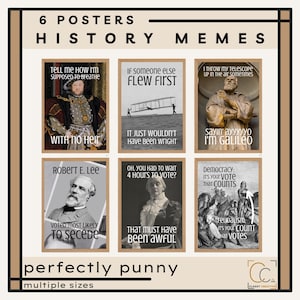 History Classroom Decor Social Studies Poster History Memes Famous Figures High School History Funny History Class Puns