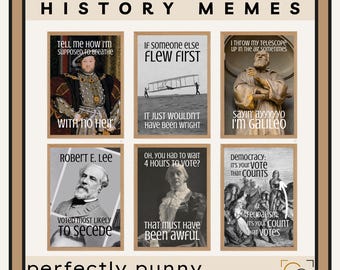 History Classroom Decor Social Studies Poster History Memes Famous Figures High School History Funny History Class Puns