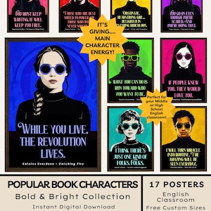 Puede incluir: Una colecci&oacute;n de 17 carteles con personajes de libros populares, con dise&ntilde;os audaces y brillantes. Cada cartel presenta un retrato y una cita. Dise&ntilde;ado para un aula de ingl&eacute;s, con tama&ntilde;os personalizados gratuitos.