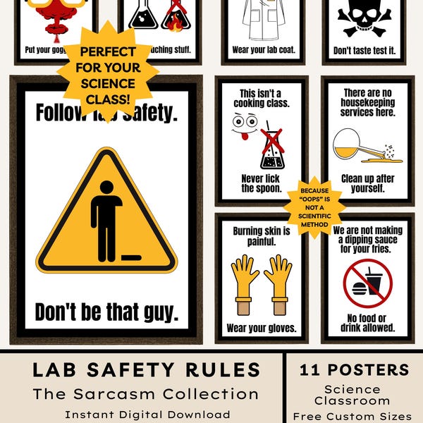 Funny Safety Posters Etsy UK