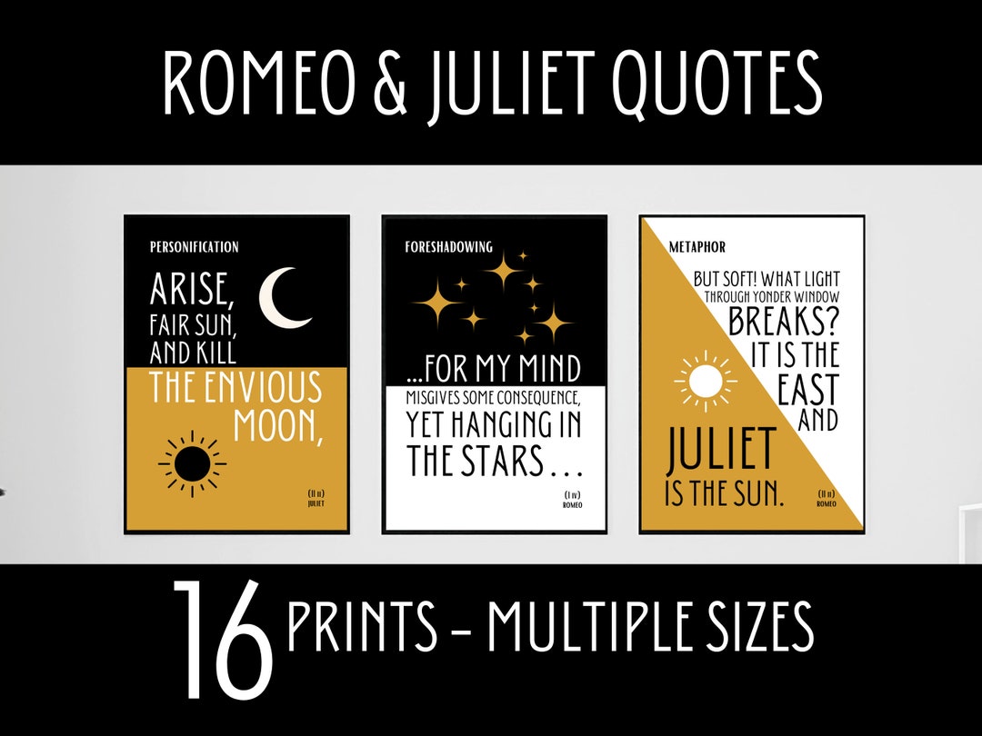 Romeo and Juliet Quotes, Literary Devices in Romeo and Juliet, Shakespeare Figurative Language