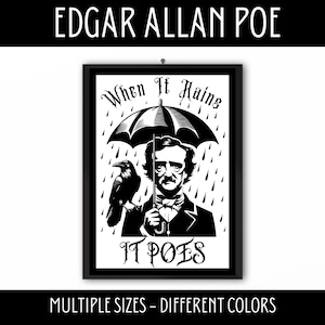 Edgar Allan Poe Poster: Funny Literary Classroom Art (Digital Download)