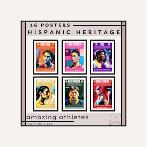 Hispanic Heritage Month Posters Athletes Hispanic Heritage Month Bulletin Board Famous Latino Latina Athletes Hispanic American