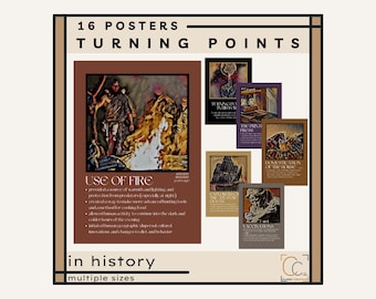Turning Points in History Posters: Historical Eras Poster Bundle History Classroom Decor Social Studies Unit World History