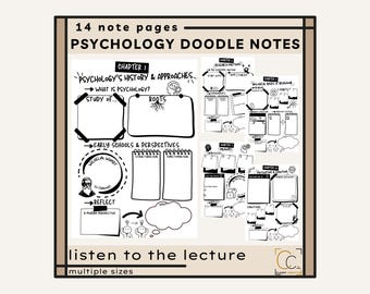 Psychology Doodle Notes:  High School AP Psychology 12 Lecture and Note-taking