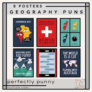 Geography Classroom Decor Social Studies Posters Geography Puns Middle School Geography Decor Geography Teacher Gift Funny Geography