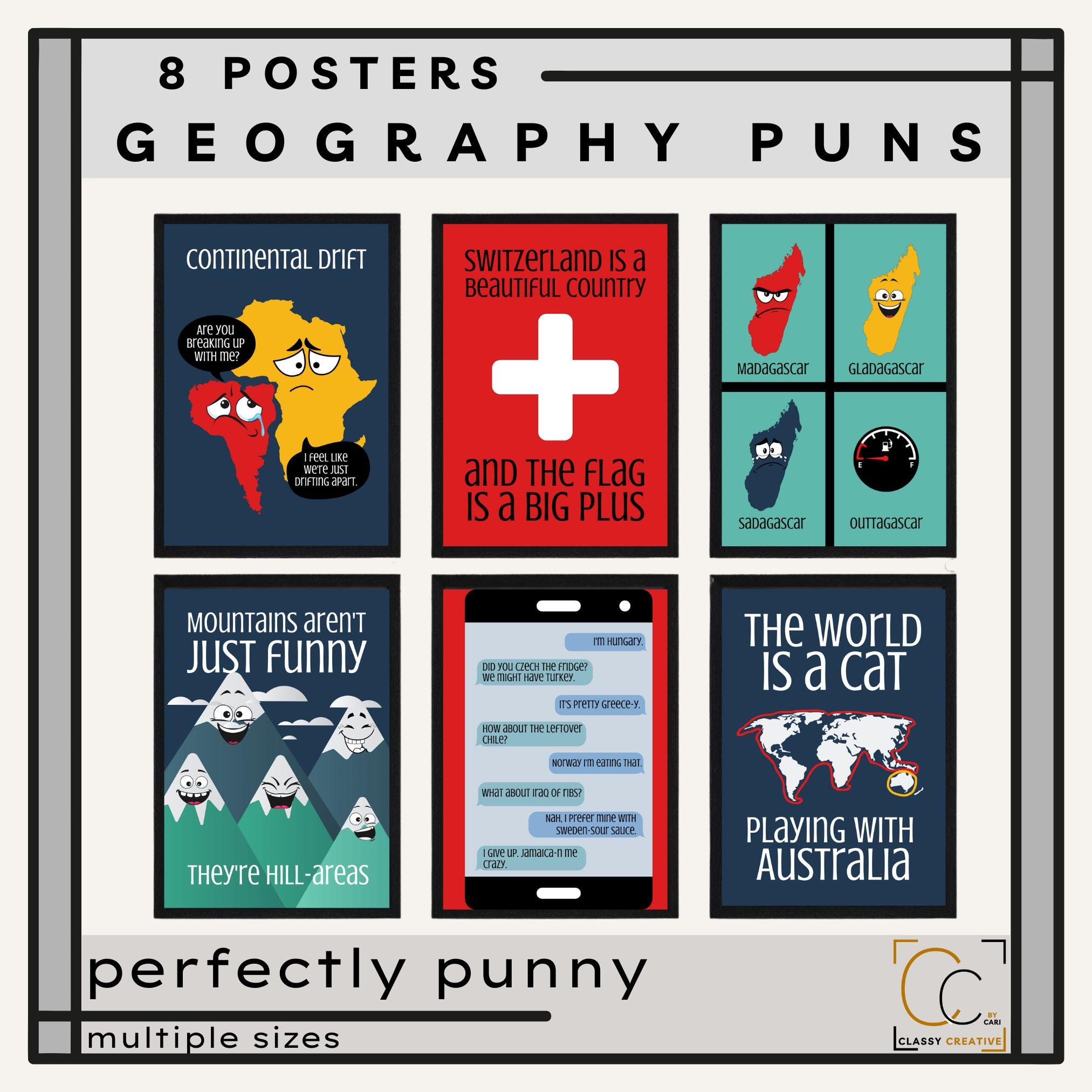 Geographie Klassenzimmer Dekor Sozialkunde Poster Geographie Wortspiele Mittelschule Geographie Dekor Geographie Lehrer Geschenk Lustige Geographie