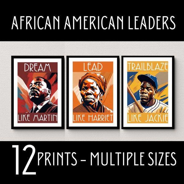 Black History Month Posters, Diverse Classroom Decor, African American Leaders, Inspiring Black Leaders, Black History Month Bulletin Board