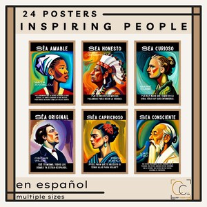 Inspiring Quotes Posters Spanish Diverse Classroom Decor High School Class Wall Art Growth Mindset Posters Inspirational Spanish Decor