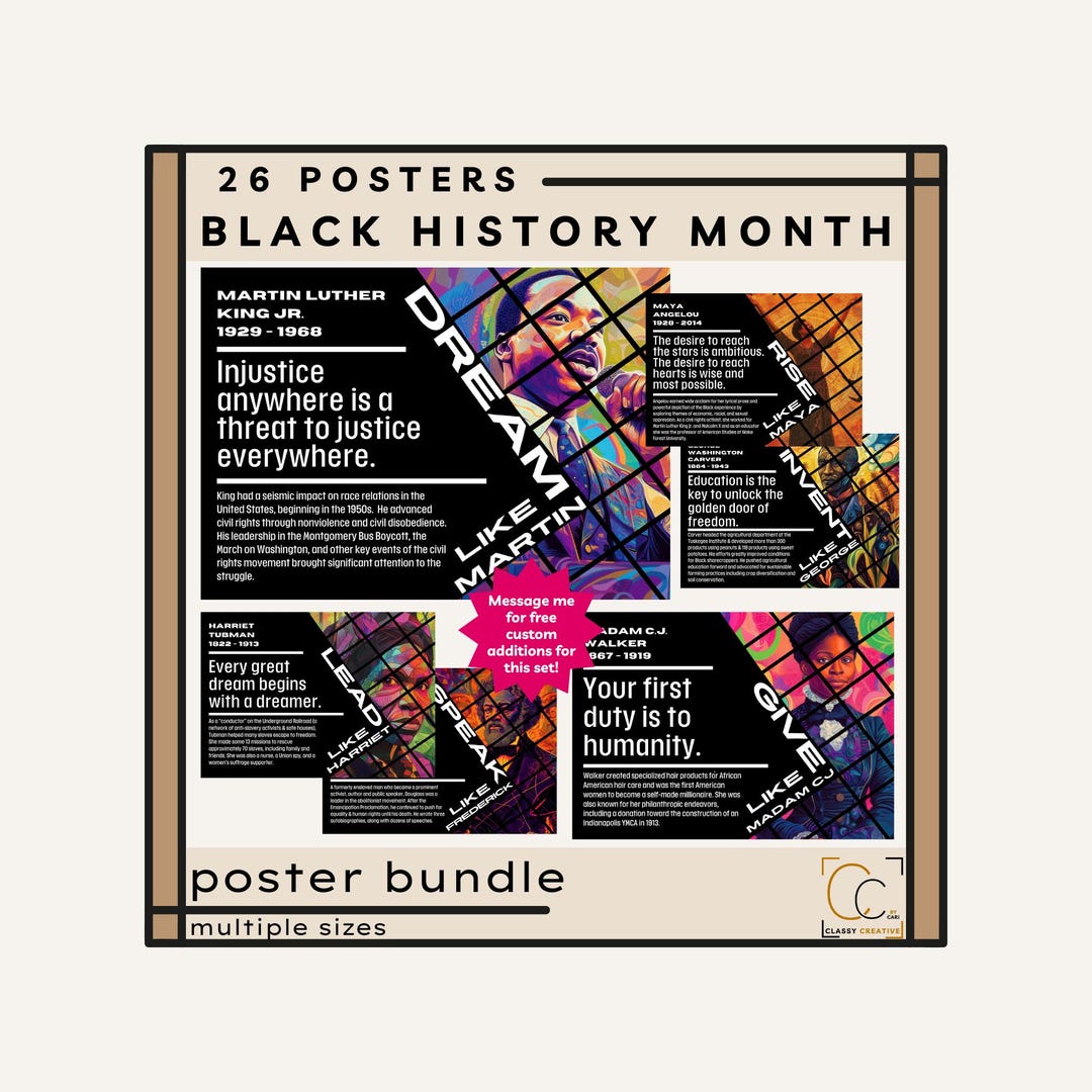 Black History Month Poster Bundle: African American Leaders Authors ...