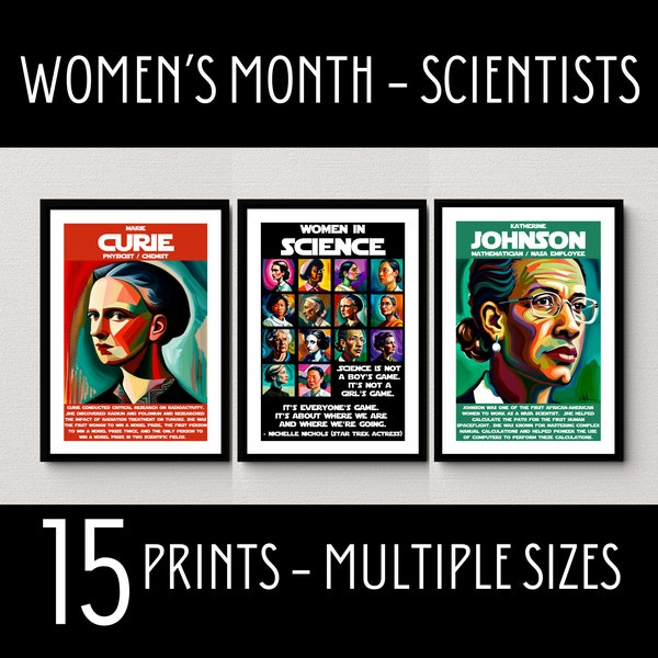 Women's History Month Posters, Famous Women Scientists, Inspiring Female Role Models, Women's History Month Bulletin Board, Women's Day