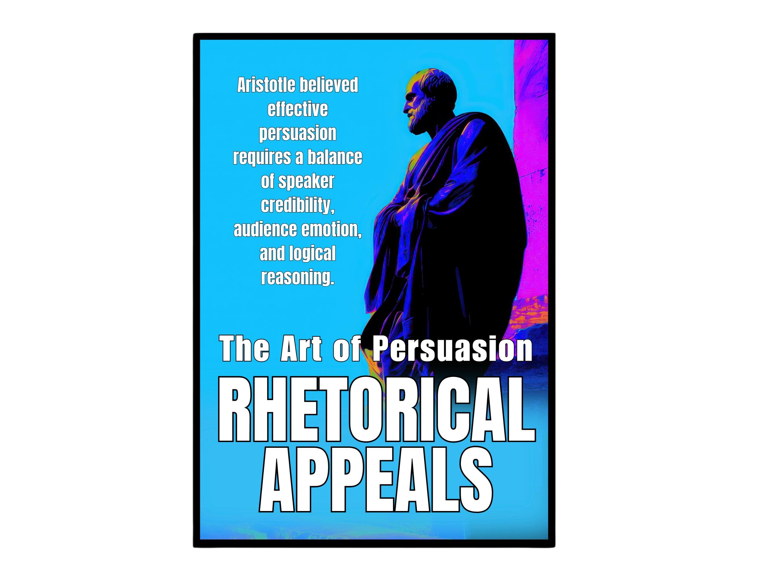Rhetorical Appeals Posters: Ethos Pathos Logos Kairos High School AP ...