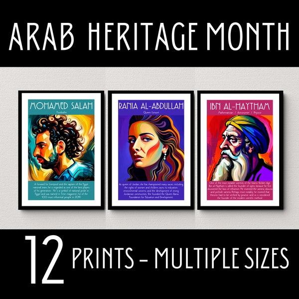 Famous Arab Figures in History, Arab Heritage Month Posters, Arab Heritage Month Bulletin Board, Diverse Classroom Decor