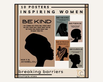 Inspirational Women Quotes Posters: Famous Women in History Inspiring Female Role Models Famous Women Authors Scientists STEM