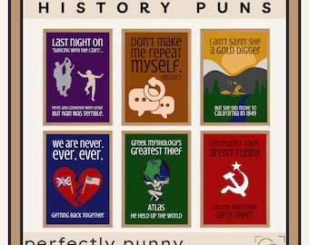 History Classroom Decor Social Studies Posters History Puns Middle School Decor High School History History Teacher Gift Funny History