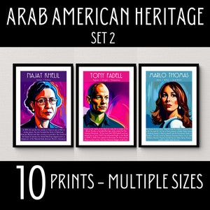 Arab American Heritage Month Posters - Set 2, Famous Arab Americans, Arab American Heritage Month Bulletin Board, Diverse Classroom Decor