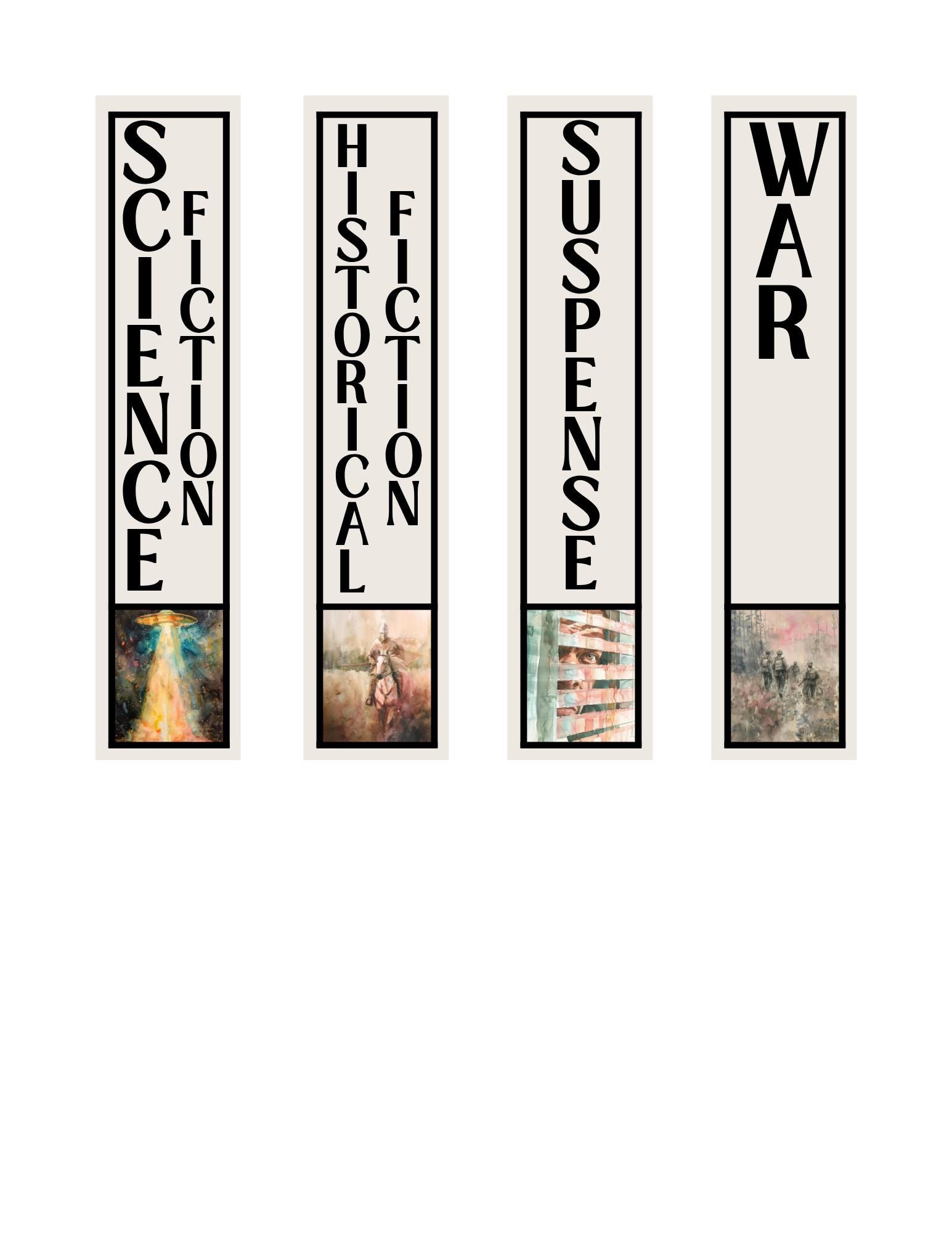 Literary Genres Labels: Classroom Library Classification Labels Novel ...