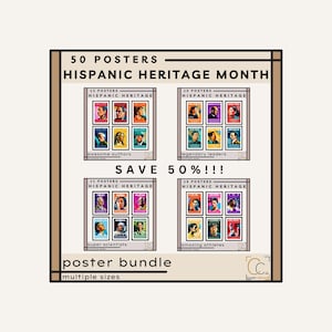 Hispanic Heritage Month Poster Bundle Latino Latina History Month Hispanic Leaders Hispanic History Month Bulletin Board Latinx American