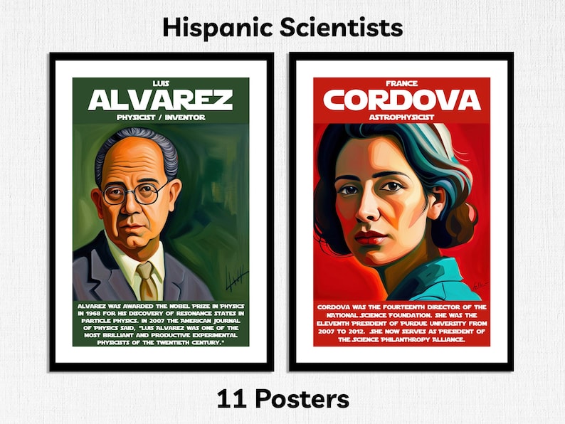 Inspirational Scientists Poster Bundle: Science Classroom Decor Black ...