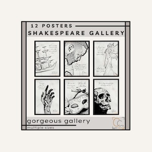 Shakespeare Plays Posters Shakespeare Gallery Wall High School English Classroom Decor Plays by Shakespeare English Teacher Gift Library Art